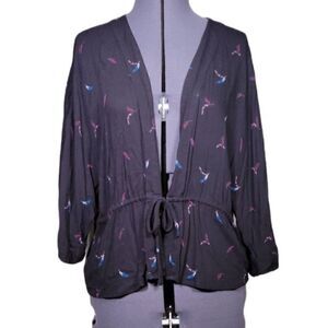 Express Black Drawstring Over Shirt Sz XS